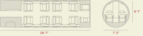Challenger 350 Cabin Layout