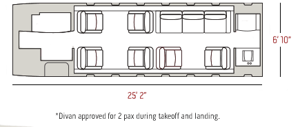 Legacy 500 Cabin Layout