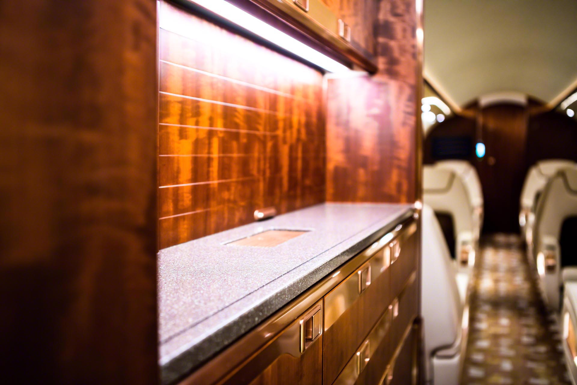 Spacious Galley - Challenger 350 LXi Cognac