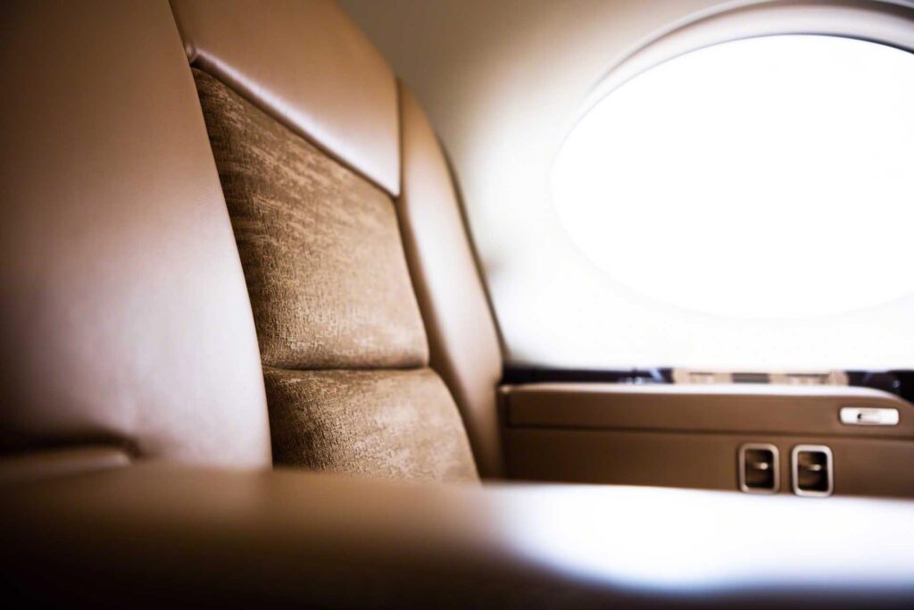 Textured Seat Inserts - Gulfstream G450 LXi Pewter