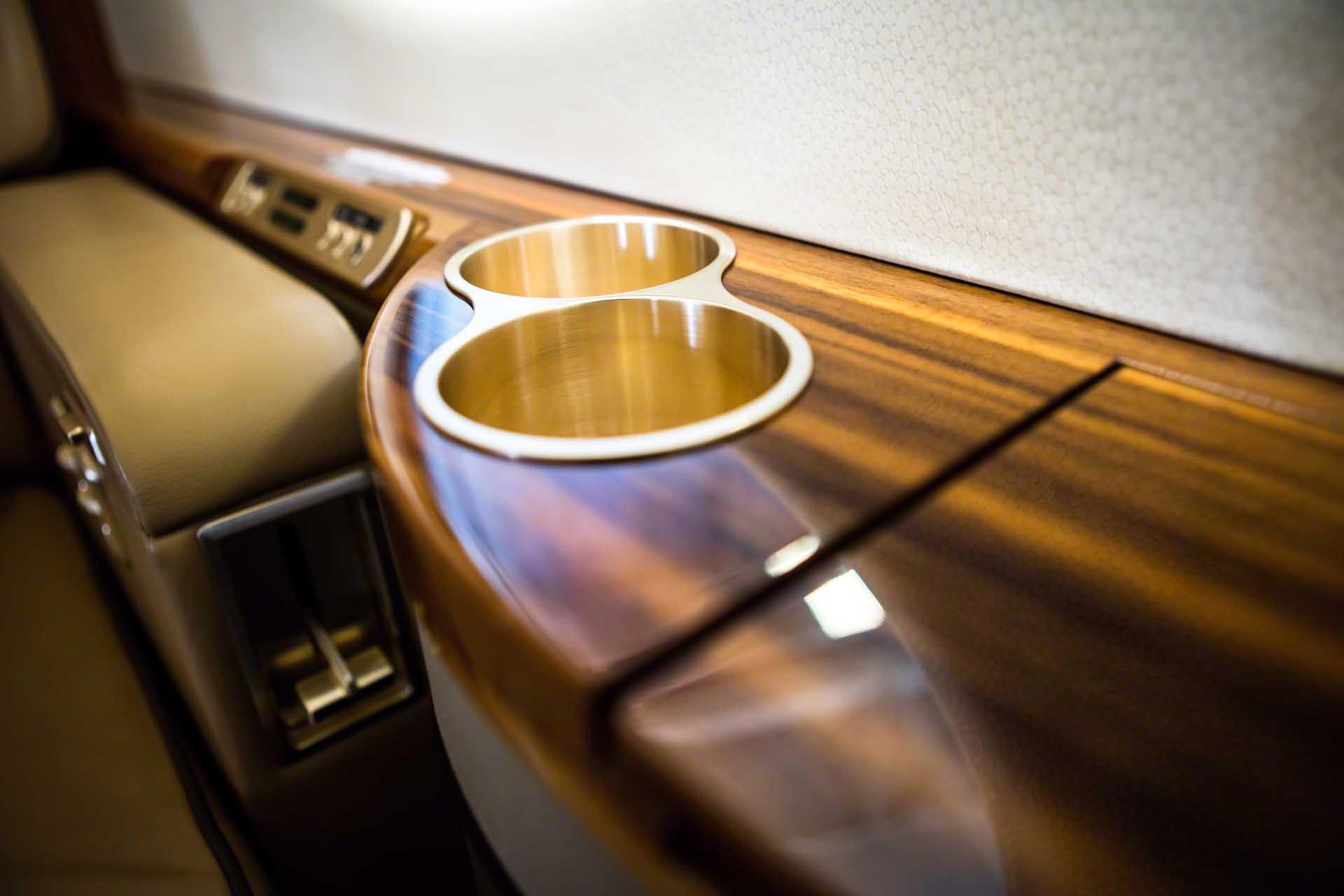 Satin Almond Hardware - Gulfstream G450 LXi Walnut