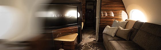 view of flexjet lxi cabin