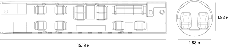 Legacy 600 Fleet Cabin Diagram