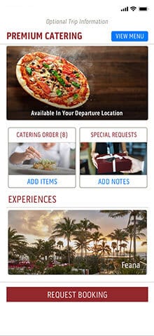 Order Premium Catering | Flexjet App